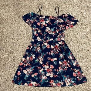 A size 10 B Darlin navy floral dress.